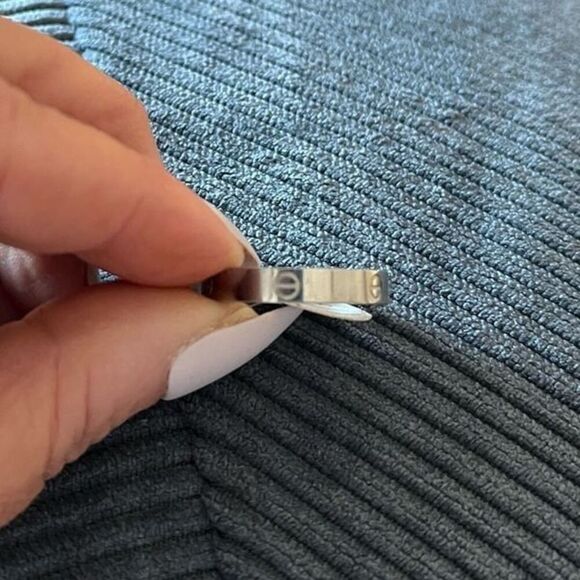 Last one ! Lover Silver Band ring in stainless steel size 6 - Picture 3 of 4